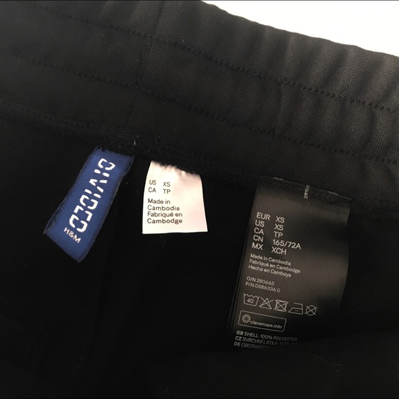 H&M Black with Red & White Stripes Joggers - Picture 4 of 5